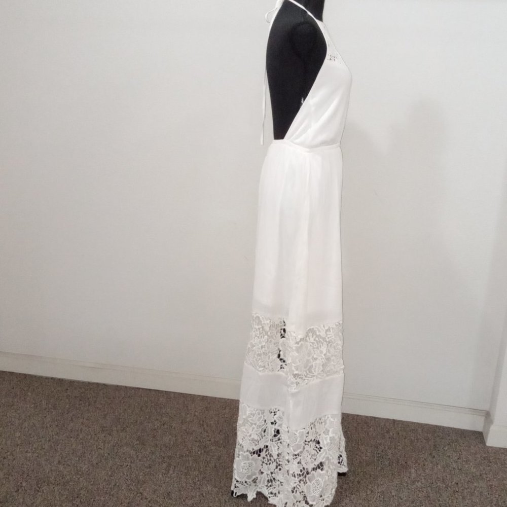 Lulus Dashing Dame White floral islet dress. - Picture 7 of 11